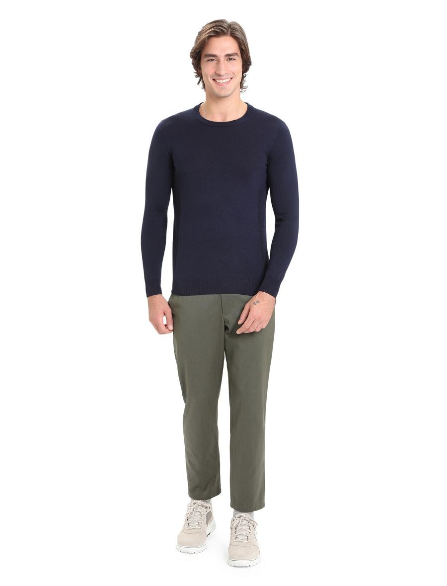 Chandails Icebreaker Merino Shearer Crewe Homme Bleu Marine | FR 1214BEXC